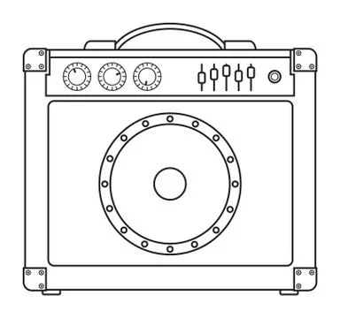 Classic Guitar Amplifier Stock Illustration