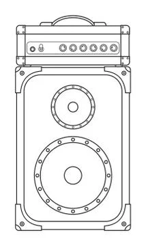 Classic Guitar Amplifier Stock Illustration