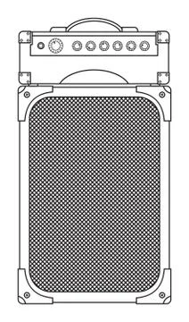 Classic Guitar Amplifier Stock Illustration