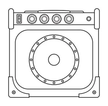Classic Guitar Amplifier Stock Illustration