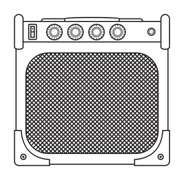 Classic Guitar Amplifier Stock Illustration
