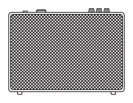 Classic Guitar Amplifier Stock Illustration