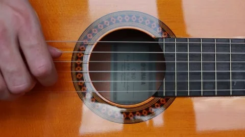 Classic guitar playing Stock Footage 52503084