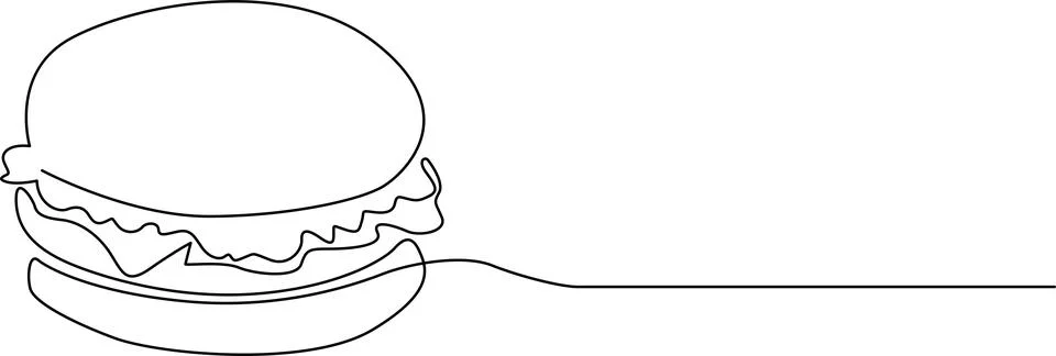 Classic hamburger with lettuce Vector Stock Illustration