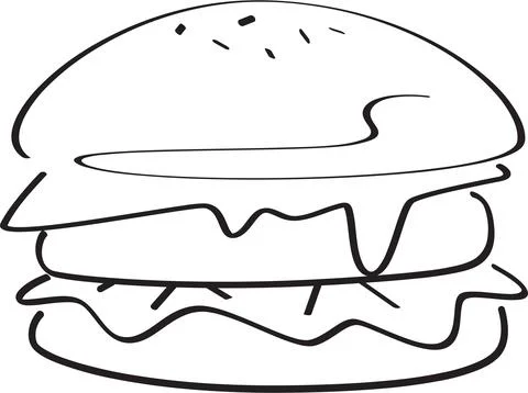 Classic Hamburger/Cheeseburger Illustration Stock-Illustration