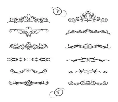 Classic hand drawn element design Stock Illustration