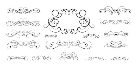 Classic hand drawn element design Stock Illustration