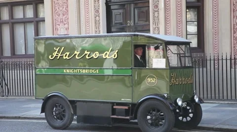 Classic Harrods 1938 Delivery Van 1 Stock Footage 47875413