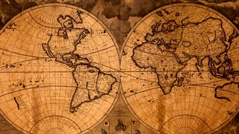 Classic Hemisphere Map 库存影片 331948420