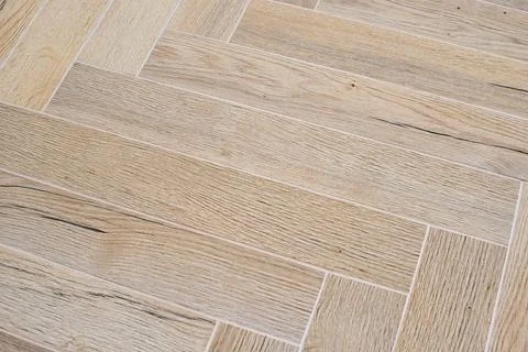 Classic herringbone patterned floor with eye catching geometric design Stock Photos