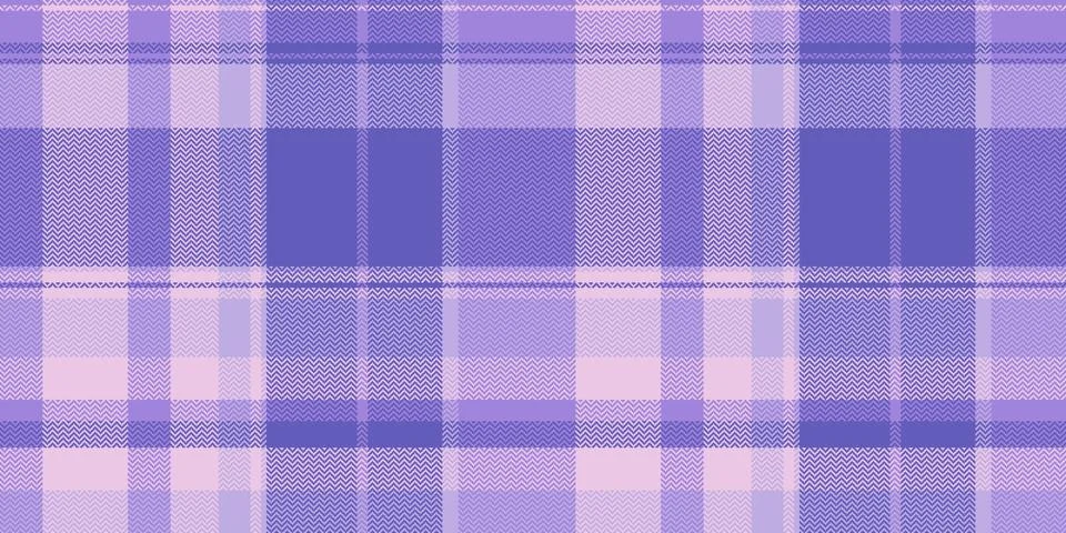 A classic herringbone plaid pattern in soft purple and violet hues. This seam Stock Illustration