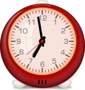 Classic home clock Illustrazione stock