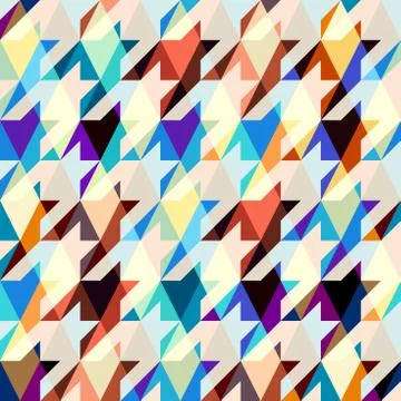 Classic Hounds-tooth pattern in a patchwork collage style. Stock Illustration