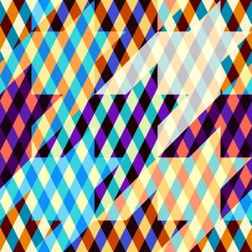 Classic Hounds-tooth pattern in a patchwork collage style. Seamless vector im 스톡 일러스트