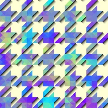 Classic Hounds-tooth pattern in a patchwork collage style. Stock Illustration