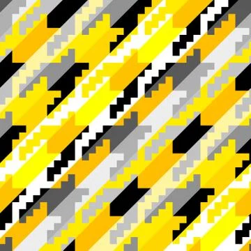 Classic Hounds-tooth pattern in a patchwork collage style. Stock Illustration