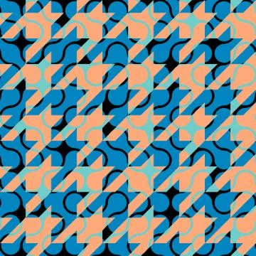 Classic Hounds-tooth pattern in a patchwork collage style. イラスト素材