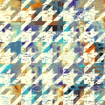 Classic Hounds-tooth pattern in a patchwork collage style. Stock Illustration