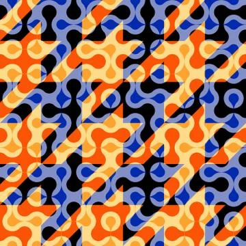 Classic Hounds-tooth pattern in a patchwork collage style. Stock Illustration
