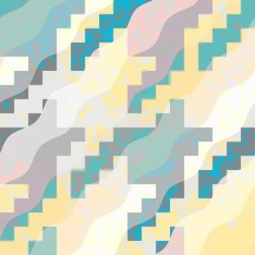 Classic Hounds-tooth pattern in a patchwork collage style. 스톡 일러스트