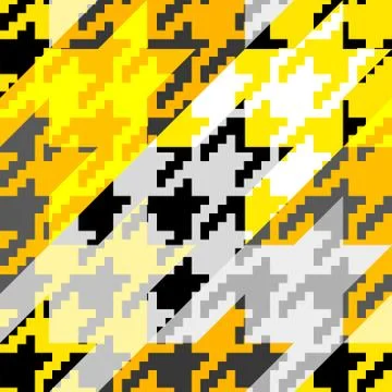 Classic Hounds-tooth pattern in a patchwork collage style. Stockillustratie