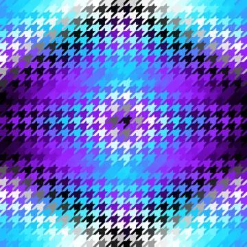 Classic Hounds-tooth pattern in a patchwork collage style. Stock Illustration