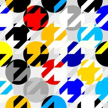Classic Hounds-tooth pattern in a patchwork collage style. Stock Illustration