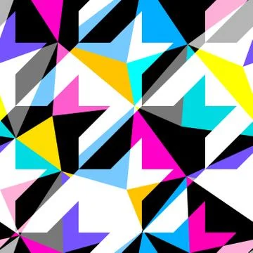 Classic Hounds-tooth pattern in a patchwork collage style. 库存插图