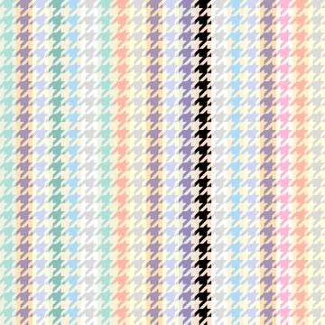 Classic Hounds-tooth pattern in a patchwork collage style. Illustrazione stock