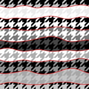 Classic Hounds-tooth pattern in a patchwork collage style. Stock Illustration