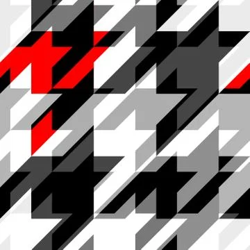 Classic Hounds-tooth pattern in a patchwork collage style. Stock Illustration