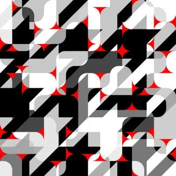 Classic Hounds-tooth pattern in a patchwork collage style. Illustrazione stock