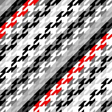 Classic Hounds-tooth pattern in a patchwork collage style. 库存插图