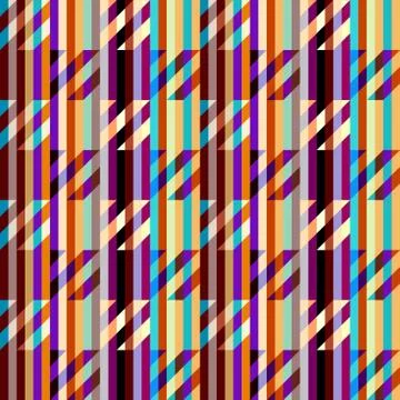 Classic Hounds-tooth pattern in a patchwork collage style. Stock Illustration