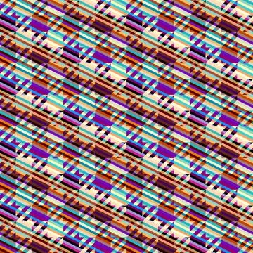 Classic Hounds-tooth pattern in a patchwork collage style. Stock Illustration