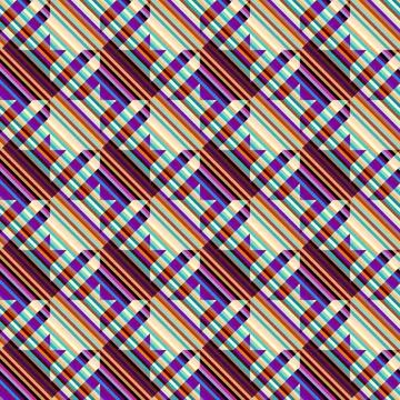 Classic Hounds-tooth pattern in a patchwork collage style. Illustrazione stock