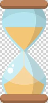 Classic hourglass timer with falling sand, illustrating the passage of time.. Stock Illustration