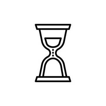 Classic Hourglass Timer Icon for Countdown and Time Tracking Stock Illustration