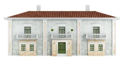 Classic house isolated on white Stock Illustration