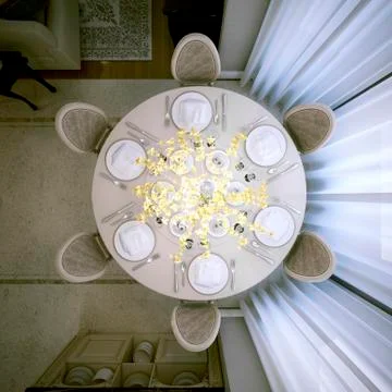 Classic interior dining room Stock Illustration