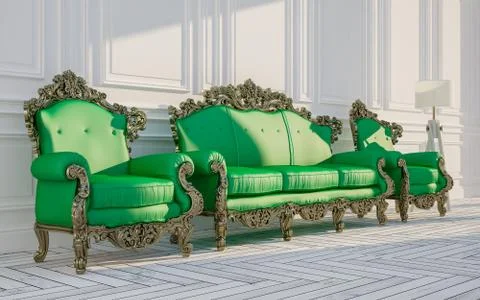 Classic interior Stock Illustration