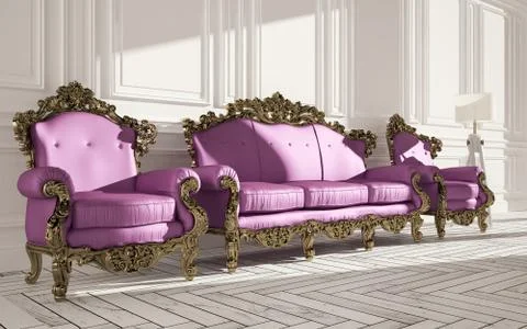 Classic interior Stock Illustration