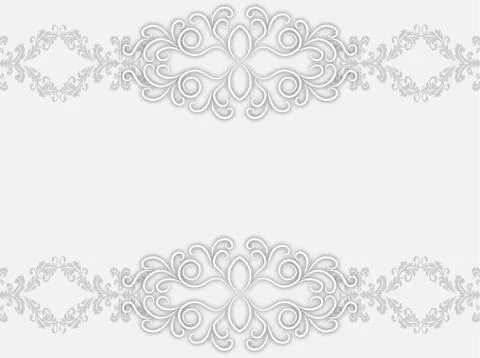 Classic invitation template with the victorian pattern. Classic vintage vigne Stock Illustration