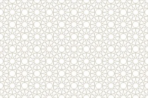 Classic Islamic seamless pattern vector traditional line texture. Graphic ill Stock Illustration