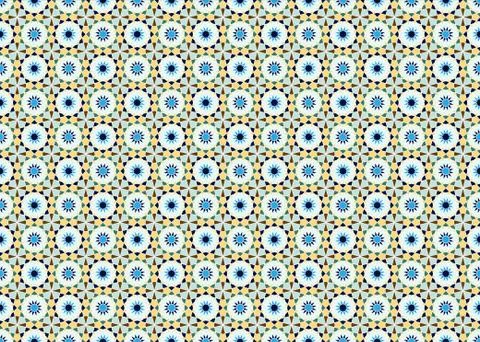 Classic Islamic seamless pattern. Vector Moroccan mosaic tile. Blue. Graphic  스톡 일러스트