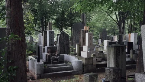 A classic Japanese cemetery Stock Footage 108564290