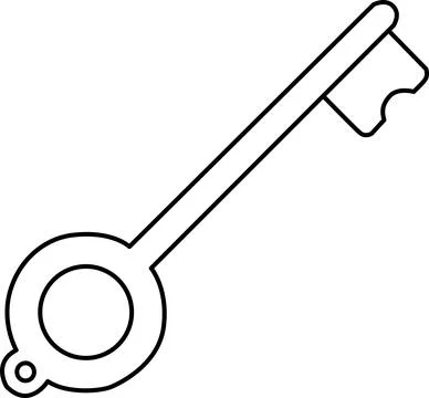 Classic key illustration Vector Illustrazione stock