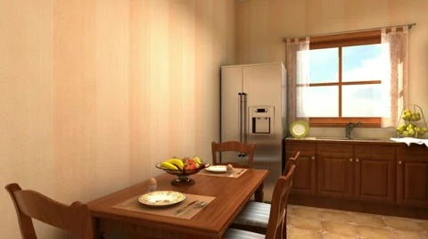 Classic Kitchen Stock Footage 538703