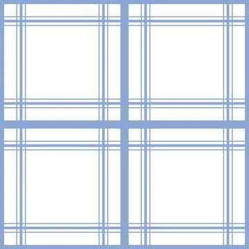 Classic kitchen plaid style pattern. Geometric check tablecloth print in blue Stock Illustration