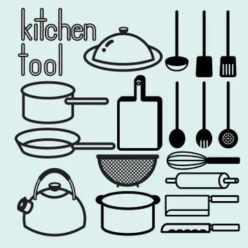 CLASSIC KITCHEN TOOL Stock Illustration